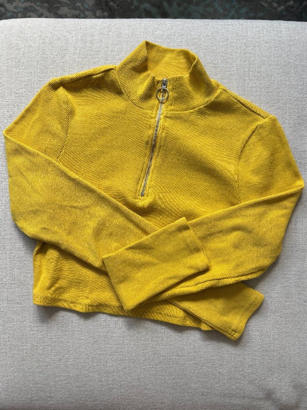Superdown Yellow Quarter Zip Top